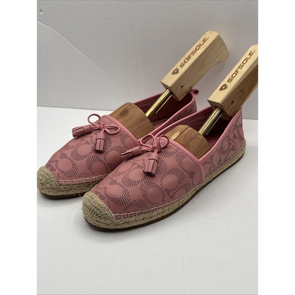 Coach C2782 Carson Espadrille Shoes Bubblegum Size 8 B - Picture 3 of 16